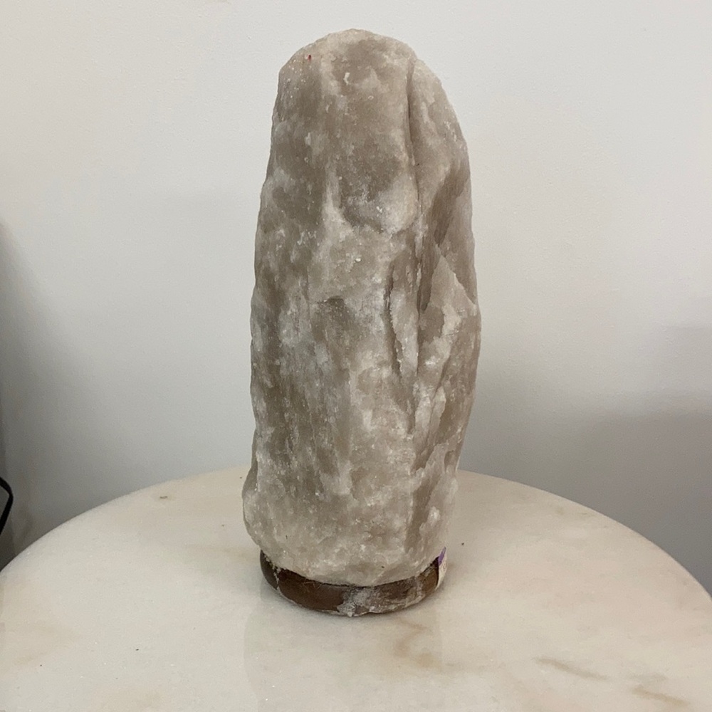 🧘🏻‍♀️🌀 Rare White Himalayan Salt Lamp - LARGE - 30!Lbs. 15.5” x 9” x 9” 🌱🪨